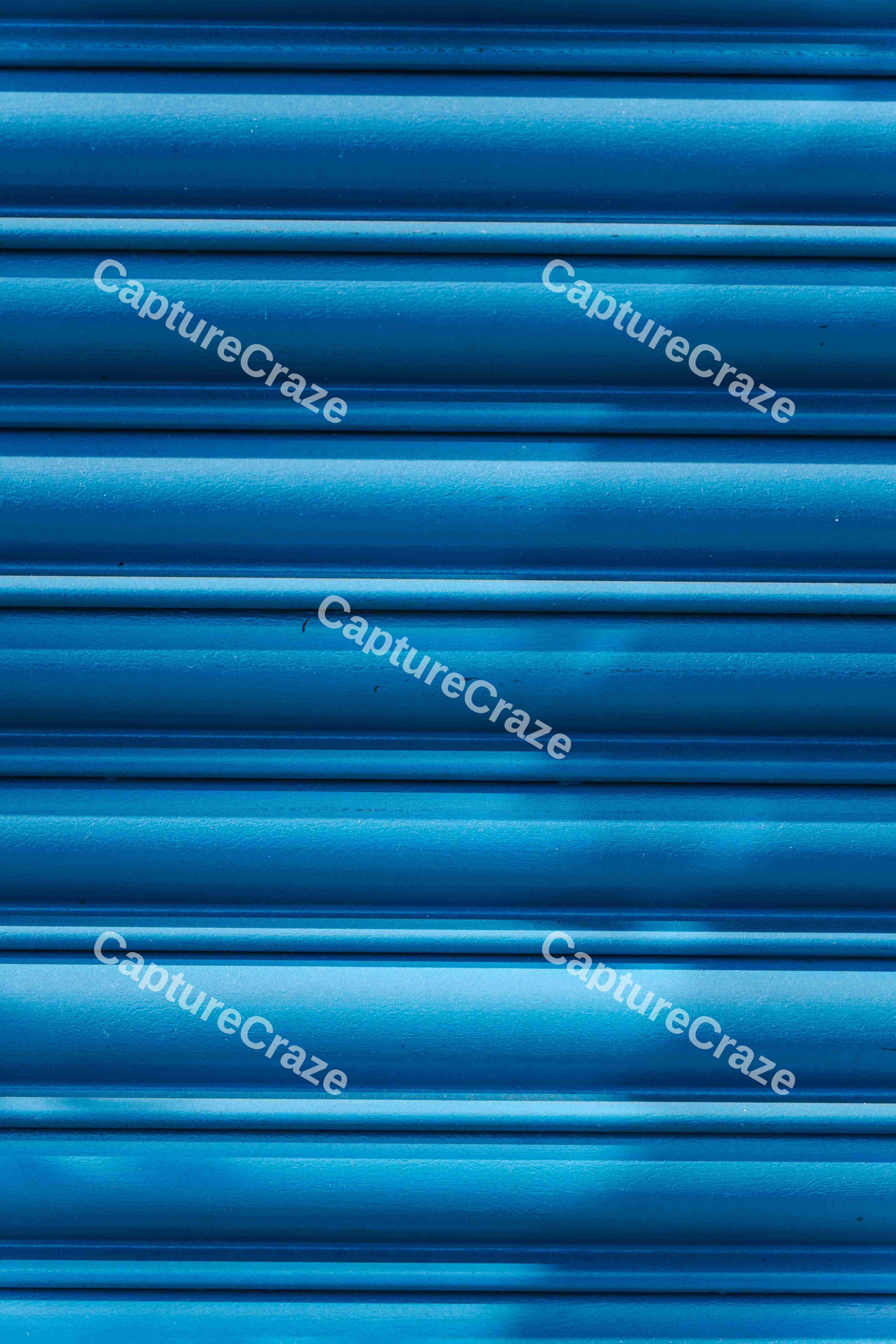 Blue Metal Garage Door